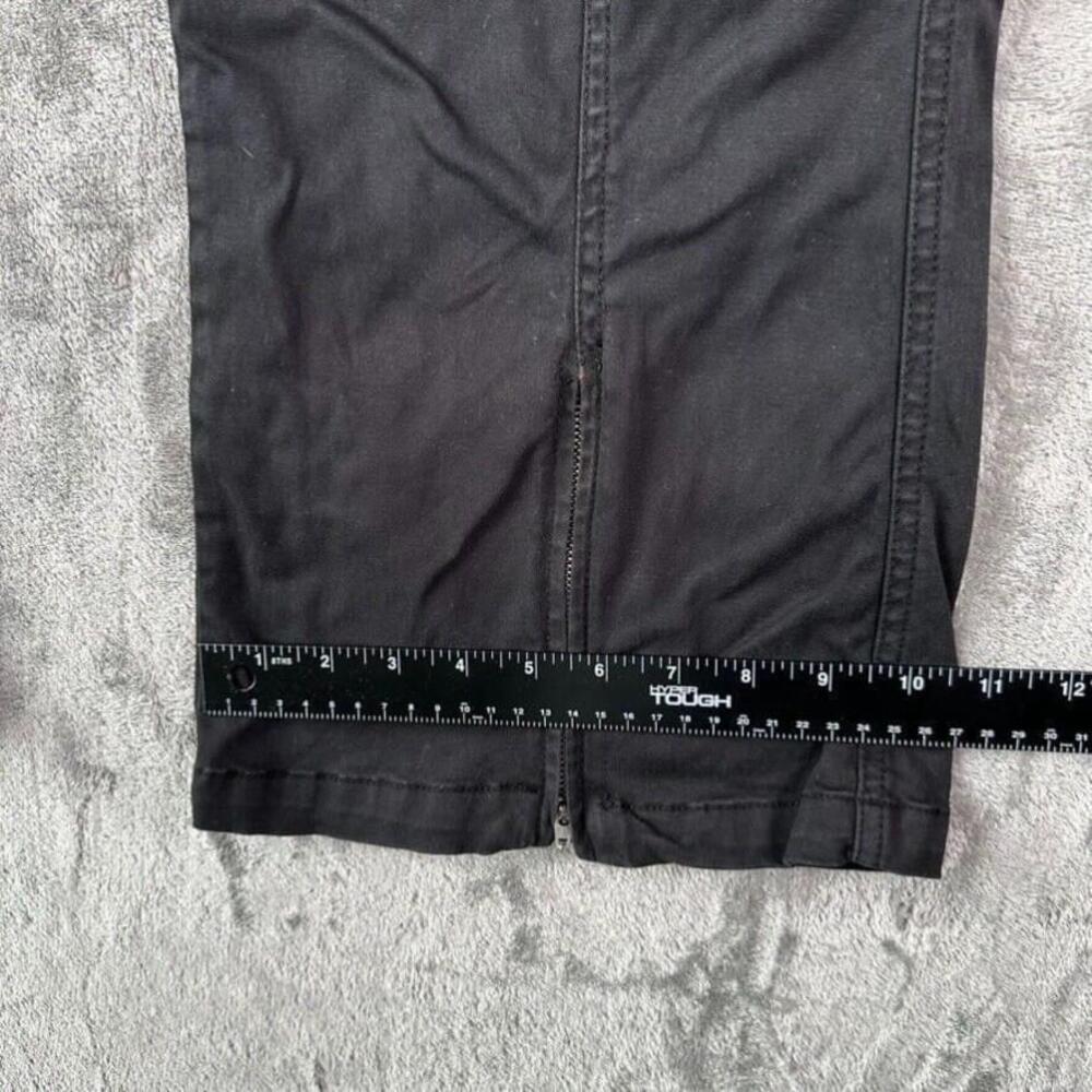 Forever 21 Cargo Pants Womens Large Black Zipper Skater Rockstar Grunge Y2K - Picture 8 of 12